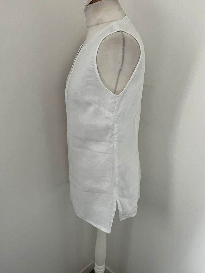 Blouse débardeur blanche col en V camaïeu L - photo numéro 4