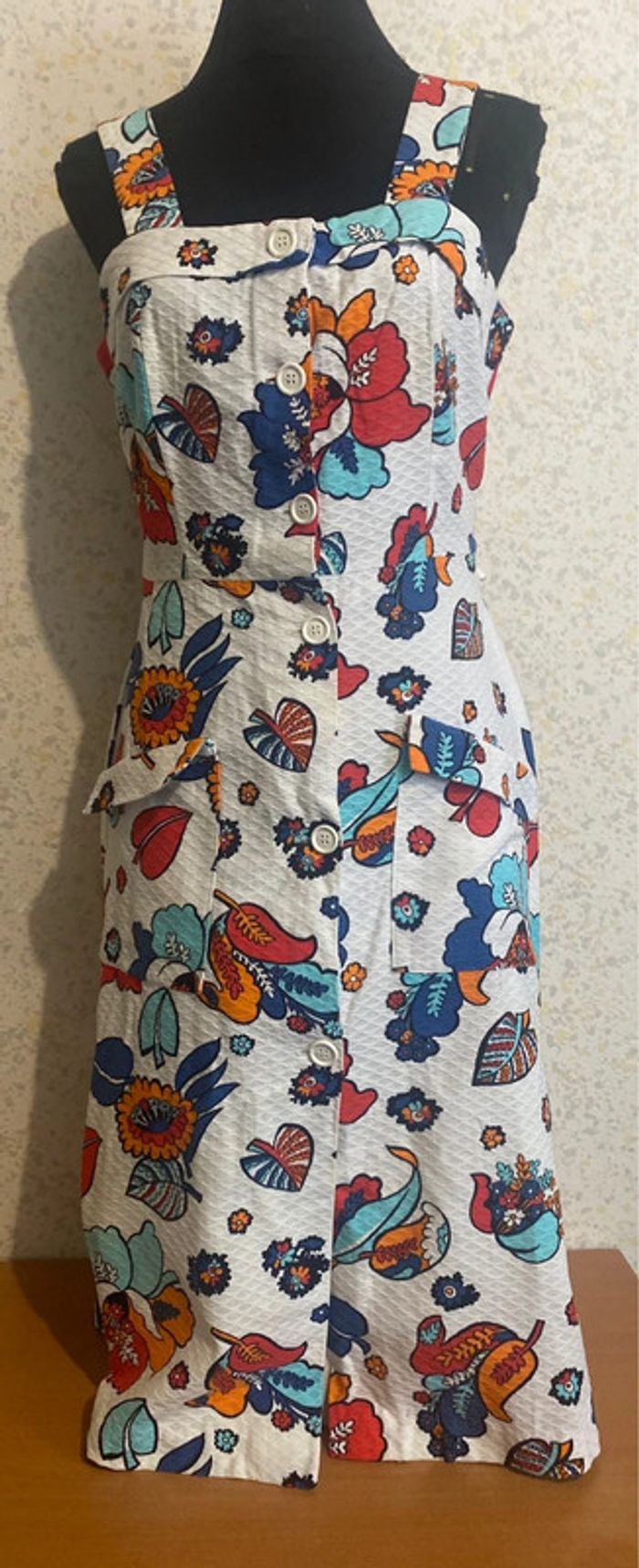 Magnifique robe vintage floral 38 bretelles