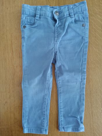 Pantalon slim gris bleu Tape A L'œil 12 mois