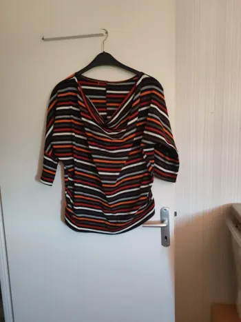 Pull manches 3/4 col tombant