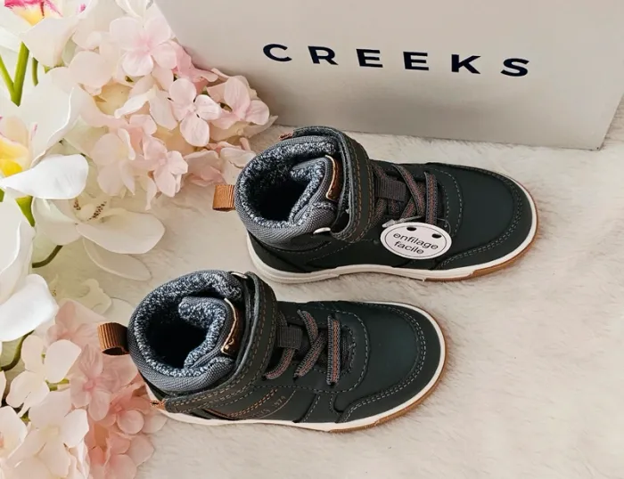 Bottines Sneakers Montantes Scratch Élastique Enfilage Facile Creeks T23 - photo numéro 3