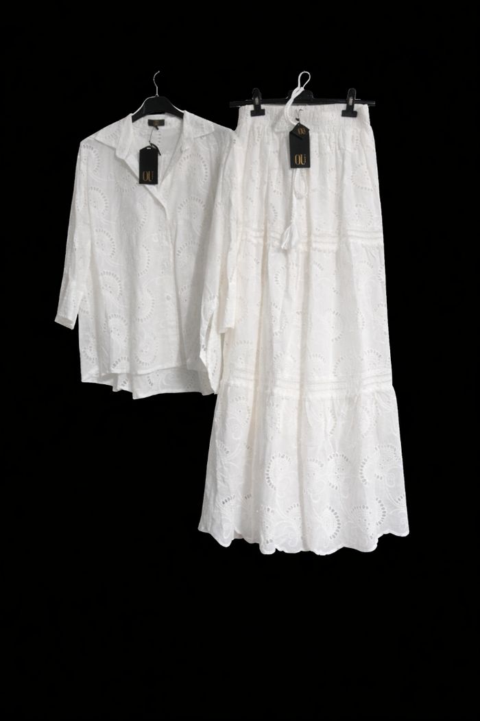 Ensemble blanc brodé – style bohème