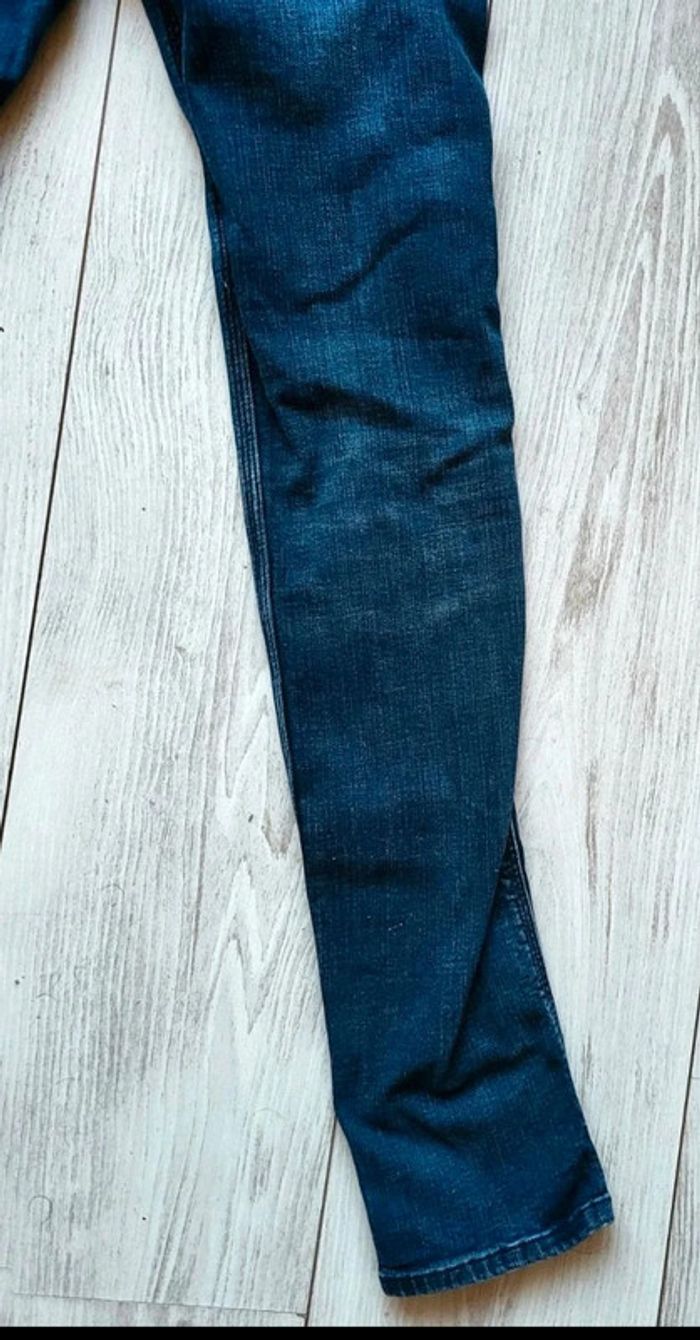 Jean H&M Homme Tech Stretch – Taille 38 FR – coupe slim déchirée – denim bleu extensible - photo numéro 10