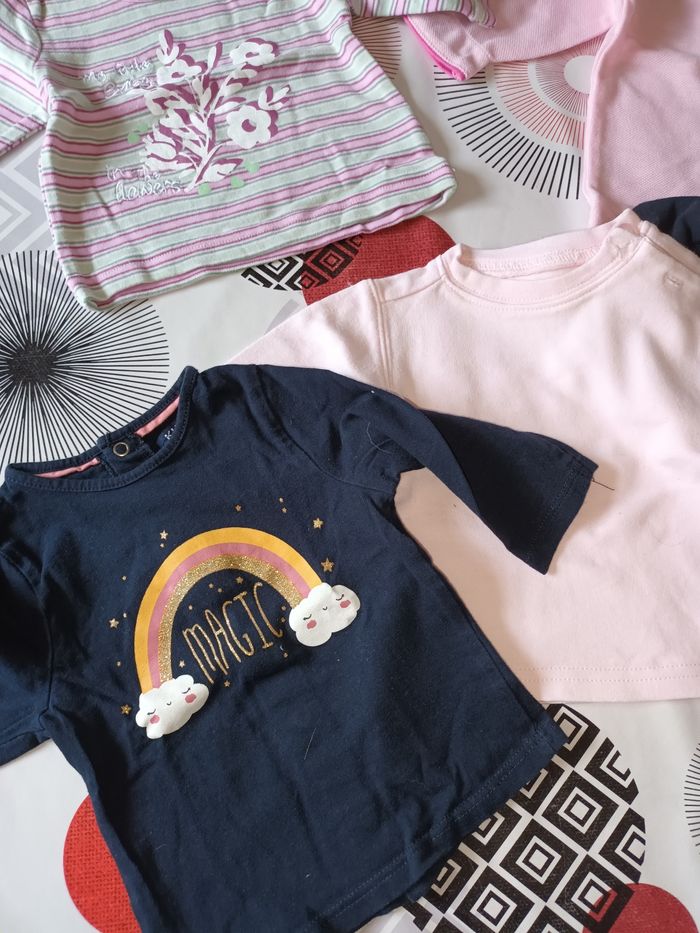 Lot 10 t-shirts manches longues Taille 3 mois 👧 - photo numéro 3