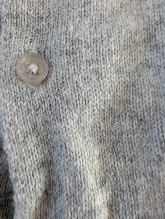 Pull cachemire coton gris chiné Bout'chou mixte 12 mois 74 cm ourson - photo numéro 7