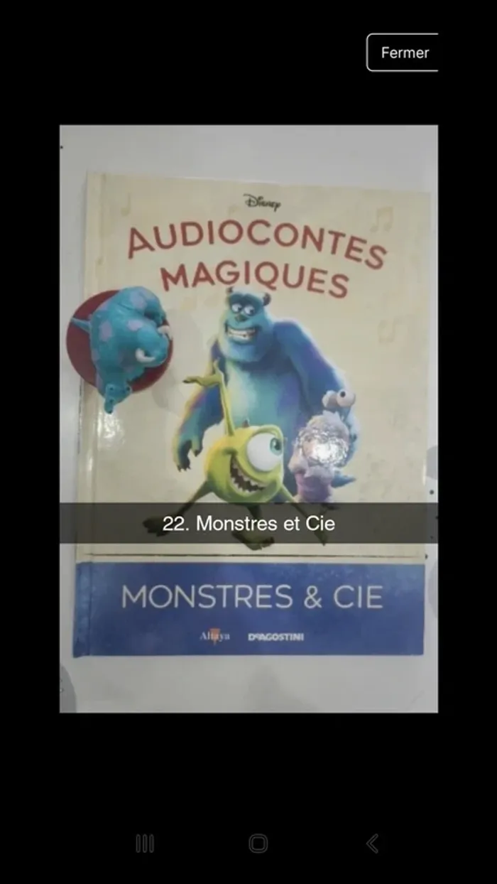 No22 audioconte Magique disney deagostini livre+figurine audio conte compte