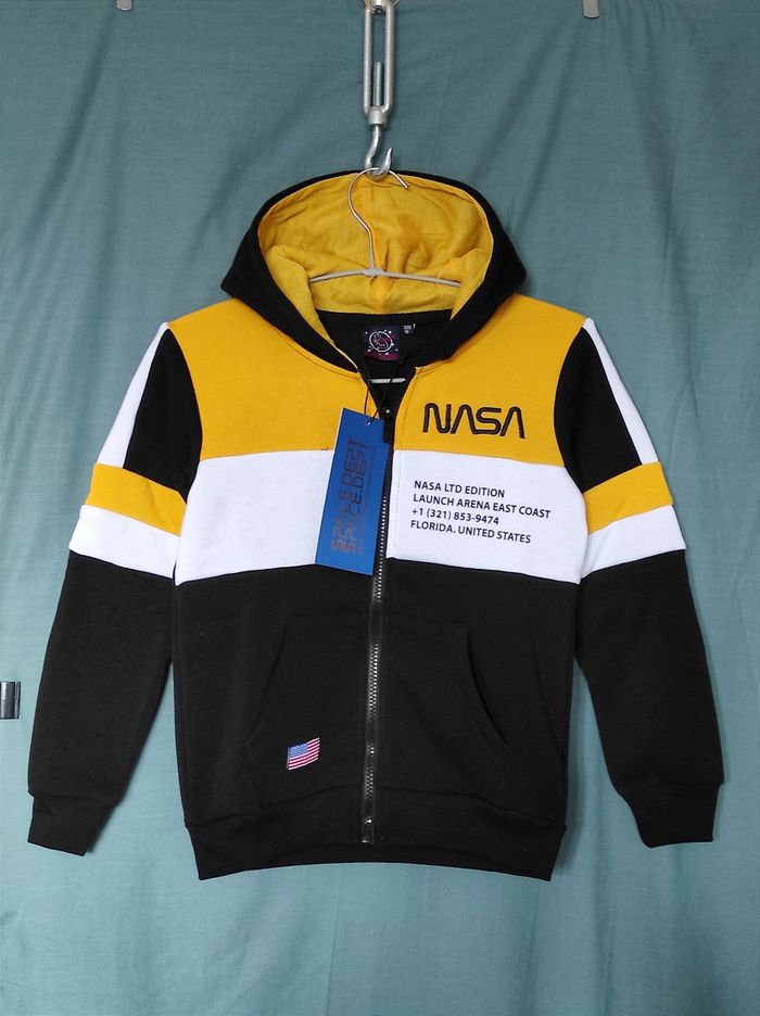 Sweatshirt molletonné zippé à capuche NASA - photo numéro 3