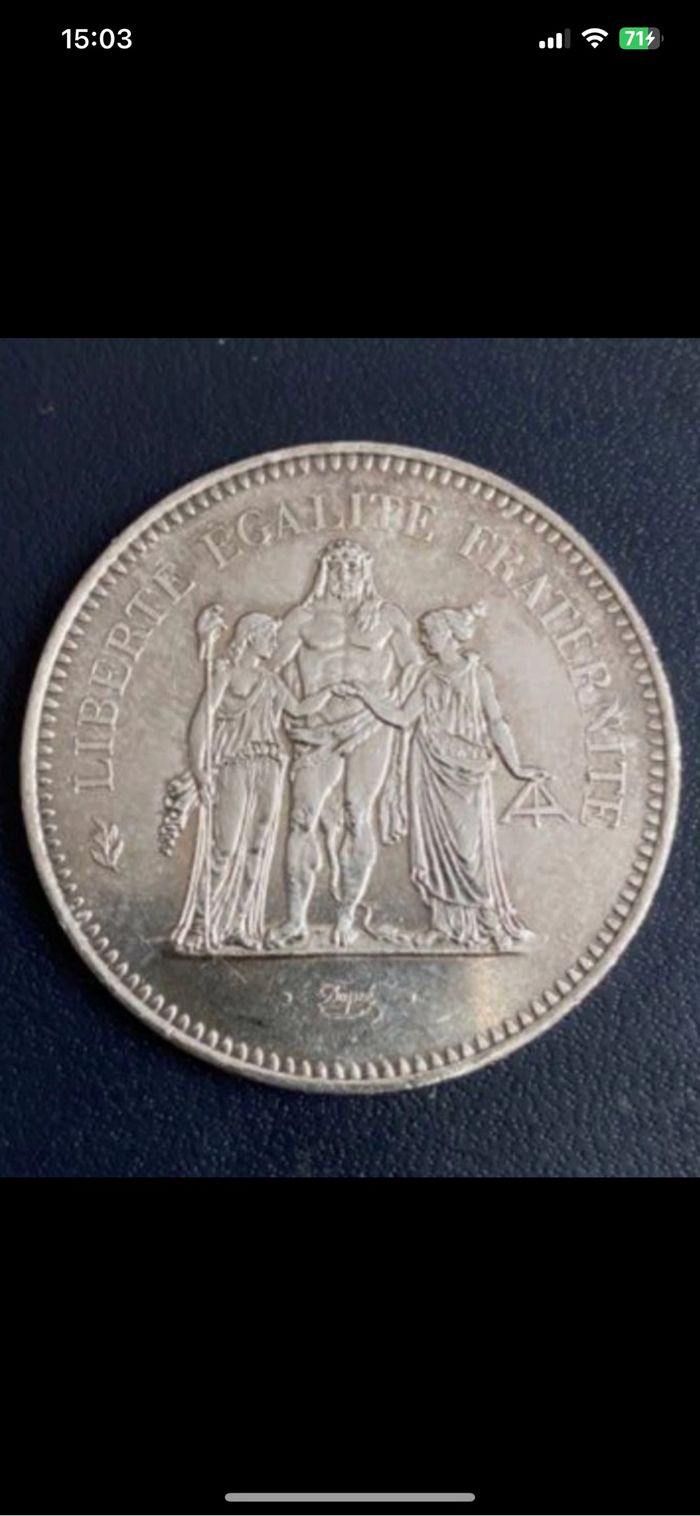 pièce de monnaie 50 Francs - photo numéro 2