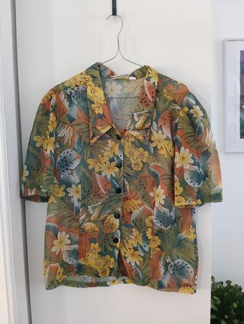 Chemise vintage multicolore légère