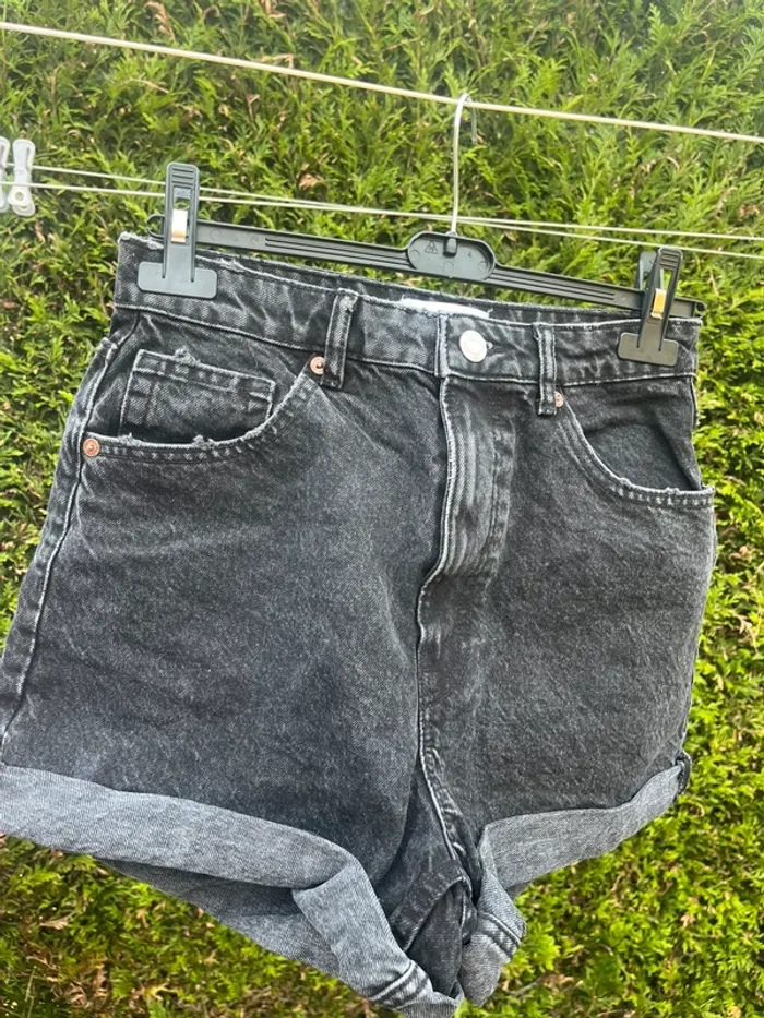 short en jeans noir zara - photo numéro 2