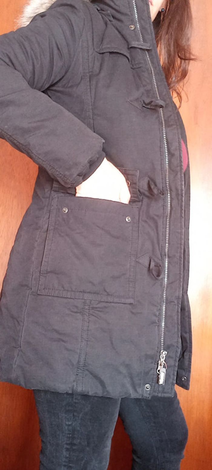 Parka Esprit taille S capuche fausse fourrure - photo numéro 3