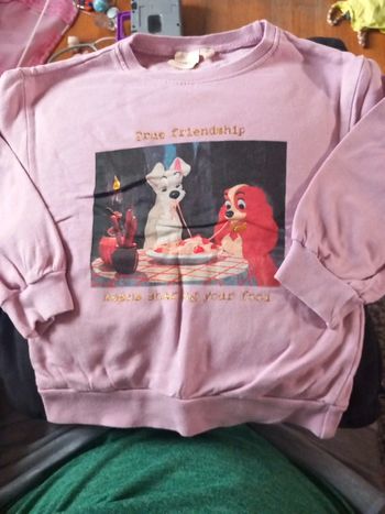 Pull zeeman taille 92cm disney la belle et le clochard