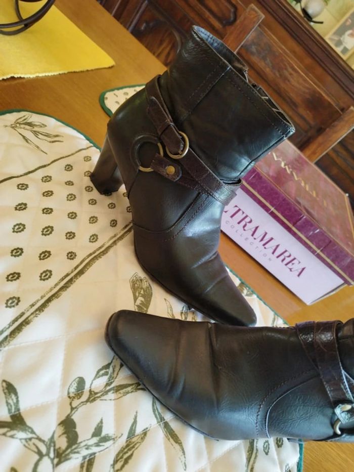 Bottines noires similicuir taille 39 Altramarea - photo numéro 6