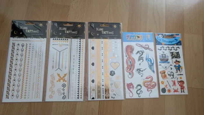 Lot de pochettes de tatouage neuves