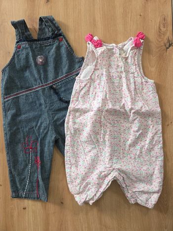 2 salopettes 12 mois