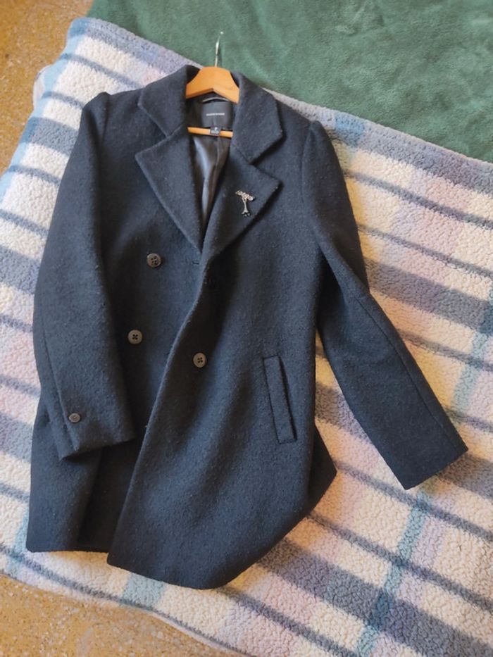 Manteau noir femme laine XL 42 Maison Scotch Bon état