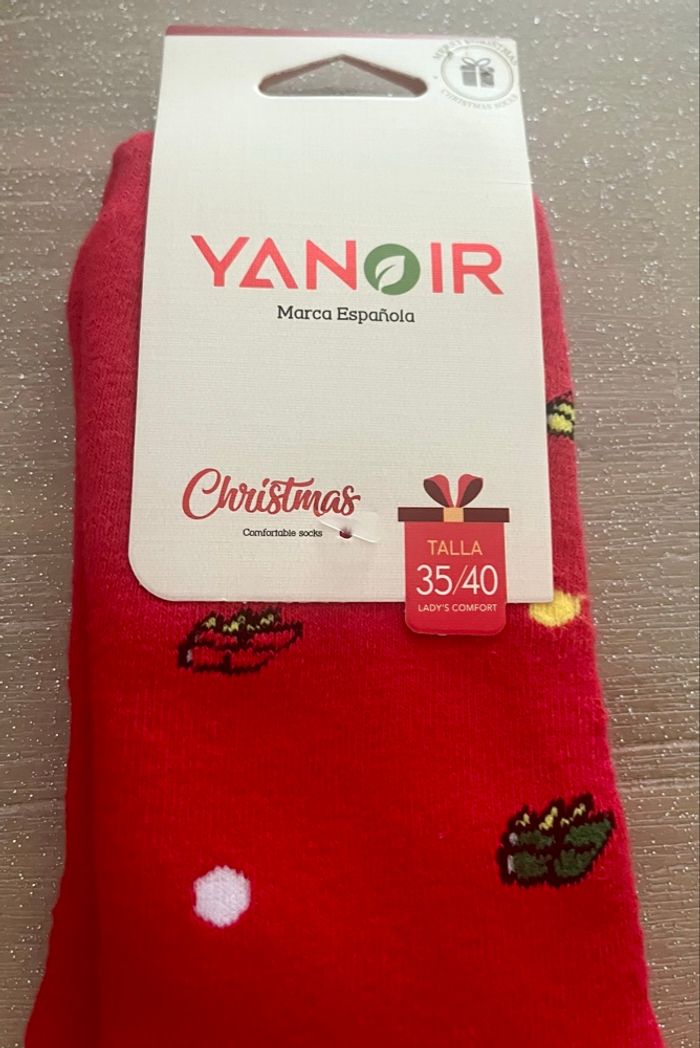 Chaussettes sapin de Noël anti dérapantes - photo numéro 2