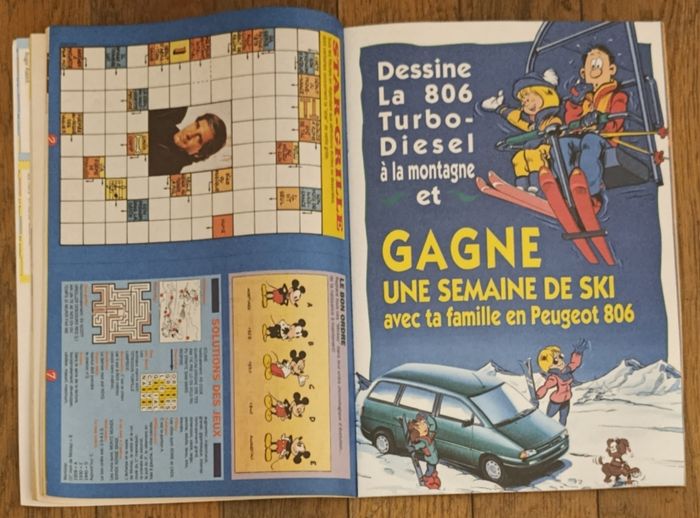 Rare ancien journal de Mickey avec 10 vignettes nintendo N°2216 de 1994 vintage - photo numéro 9