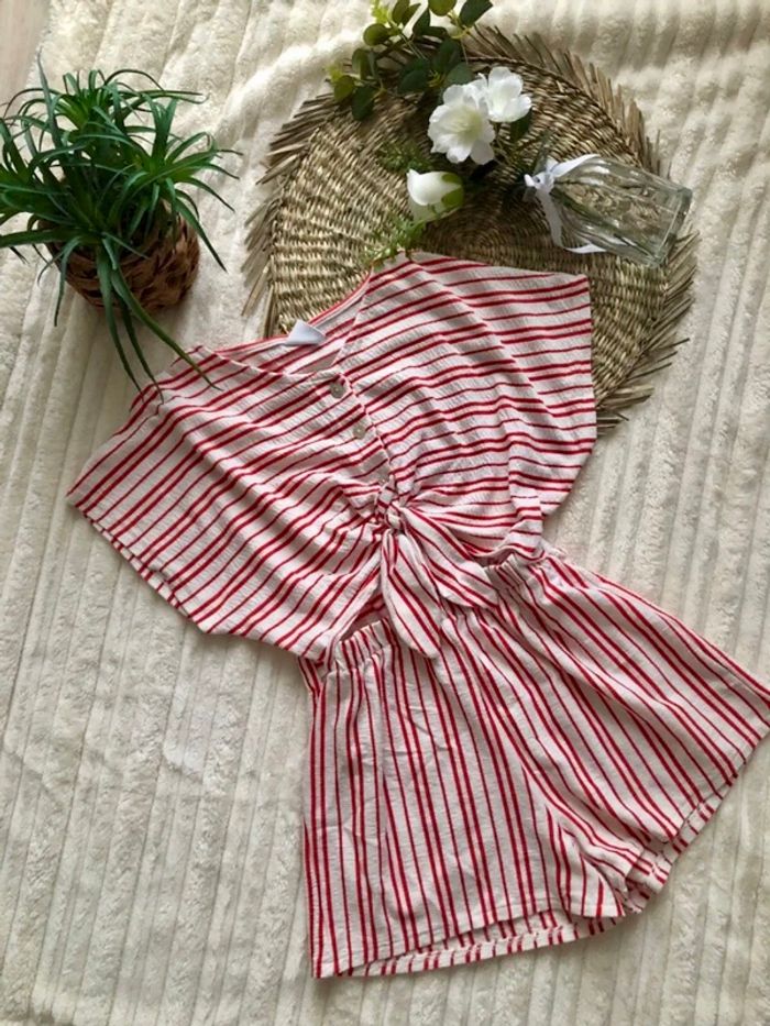 Combishort crème et rouge Zara - photo numéro 10