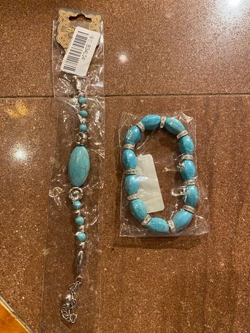 Parure de bijoux turquoise neuve