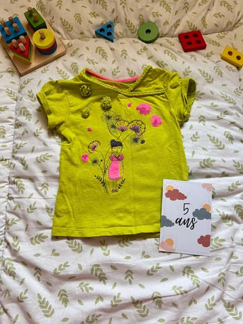 teeshirt manches courtes vert 5 ans orchestra