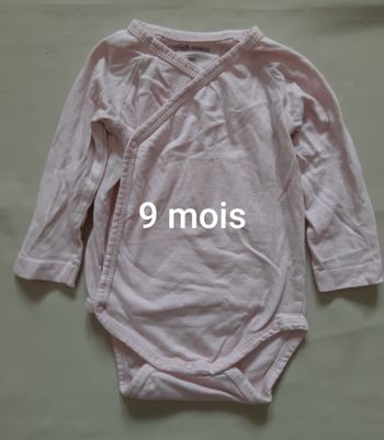 body manches longues rose fille - Gémo - 9 mois