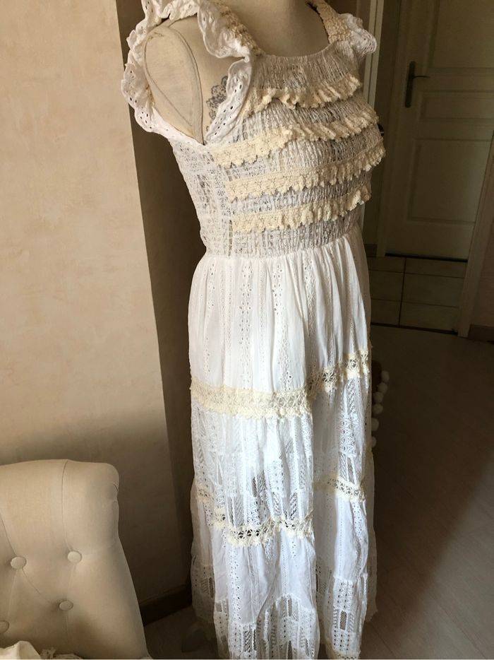 Jolie robe écrue bohème chic - photo numéro 3