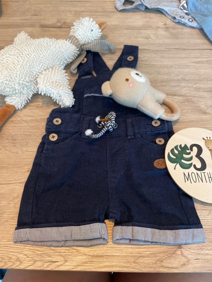 Salopette bleu marine garçon 3 mois Pat et ripaton - photo numéro 2