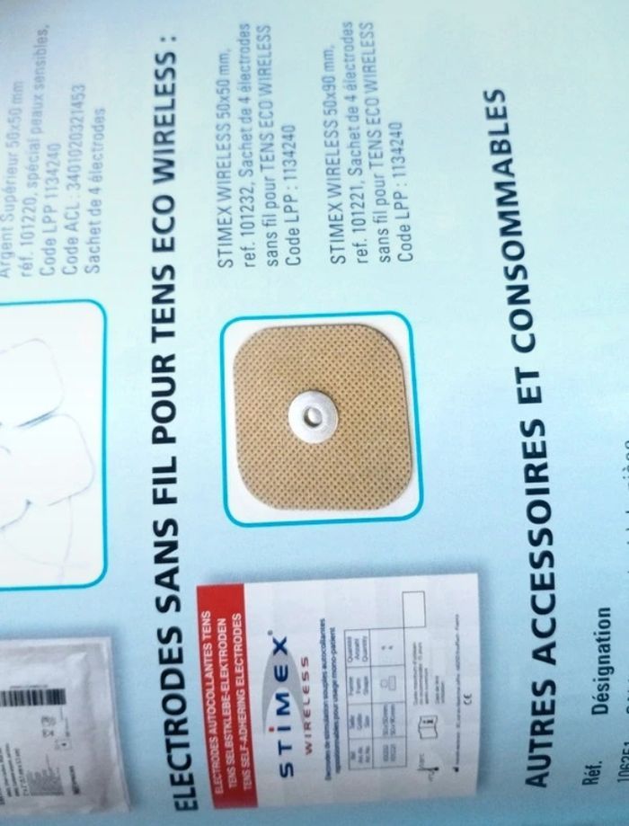 10 sachets d'électrodes de stimulation autocollantes Stimex Wireless - photo numéro 9