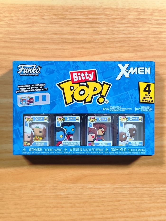 Boîte Funko Bitty Pop! X-Men - Pack de 4 Figurines (Rogue, Gambit...)