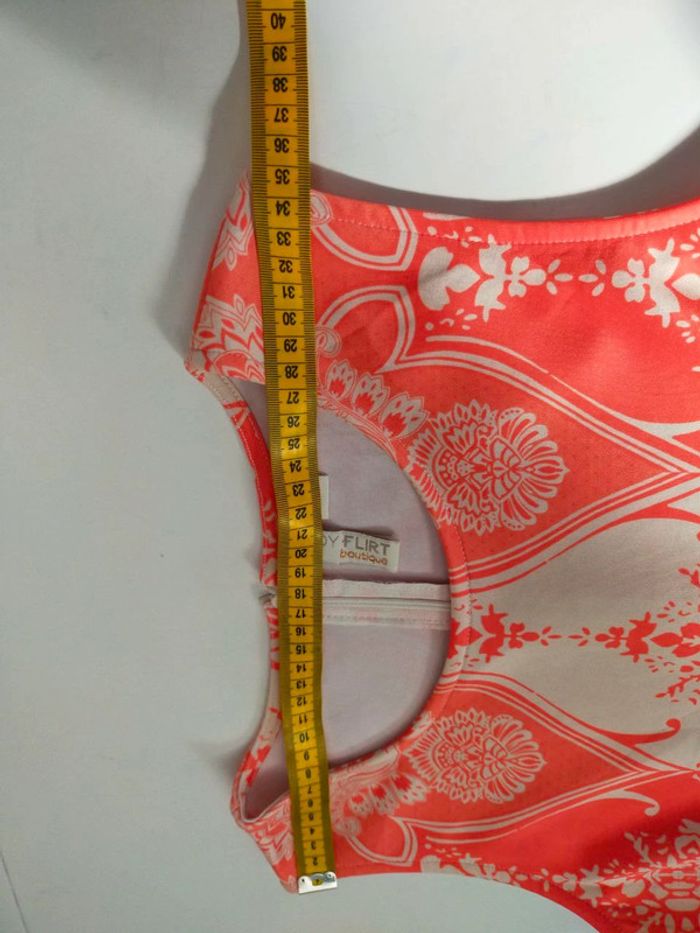 Robe orange & crème à motifs baroques – Bodyflirt Boutique – T. 36/38 (S) - photo numéro 13