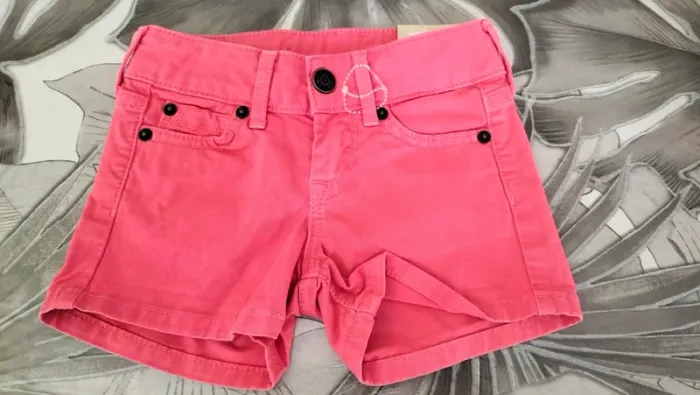 Short en jean fushia