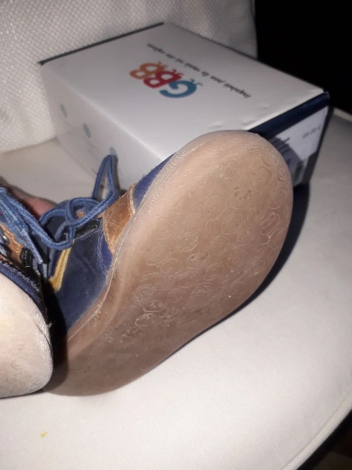 GBB chaussures montantes bleu jaune rouge cuir pointure 24 - photo numéro 7