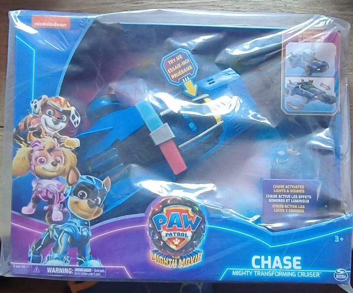 Paw Patrol - La Super Patrouille Le Film - Véhicule Deluxe Chase - Voiture Figurine Figurine Pat Pat