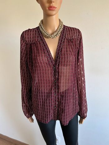 Blouse bordeaux et dorée à manches longues Morgan taille 38 jamais portée