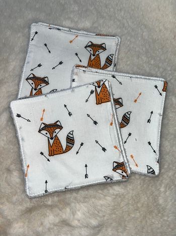 6 lingettes lavables bambous 