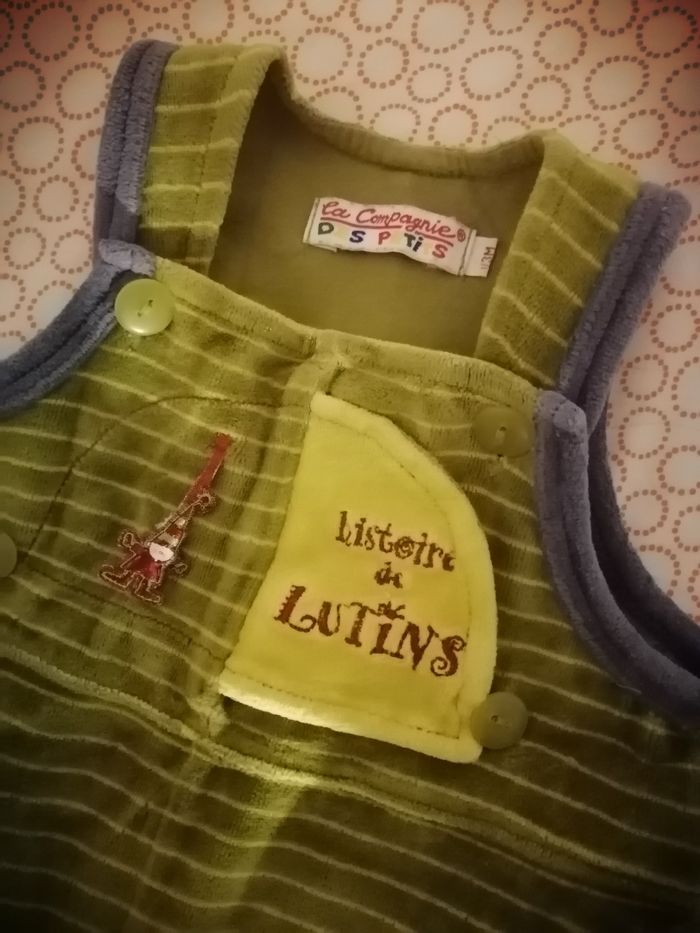 Combinaison en velours la compagnie des petits 3 mois - photo numéro 2