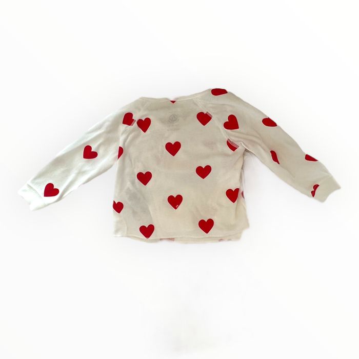 Ensemble 3 pièces Petit Bateau coeurs 12 mois NAE (45€) - photo numéro 3