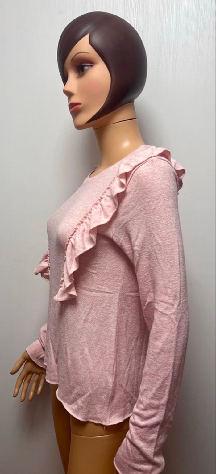 Pull rose à volants Jennyfer - photo numéro 4