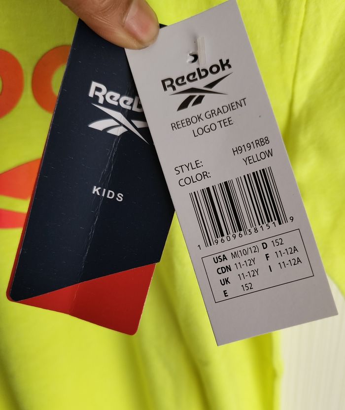 T-shirt Fluo Reebok - Ado Garçon - photo numéro 4