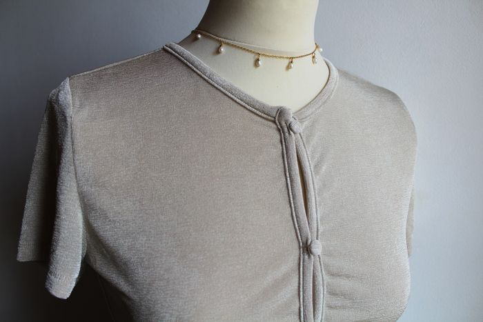 Haut court/crop top beige irisé Ardene - photo numéro 3