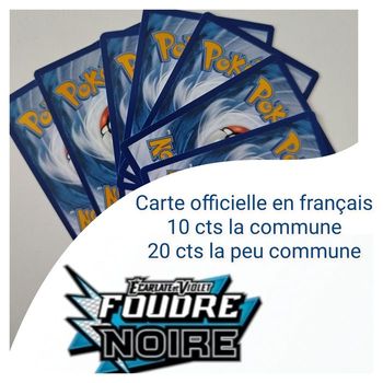 Carte pokémon officielle à l'unité foudre noire