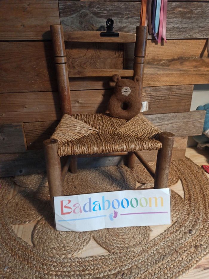 Peluche hochet ours main sauvage tbe