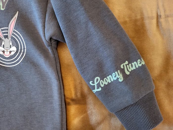 Très joli sweat à capuches Looney Tunes 3/4ans Excellent état - photo numéro 5