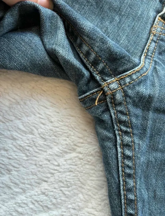 Jean Levi’s 514 regular Straight droit L42/44 W33 L30 Bleu brut délavé homme Mexique US rare - photo numéro 6