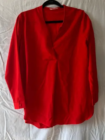 Blouse fluide rouge