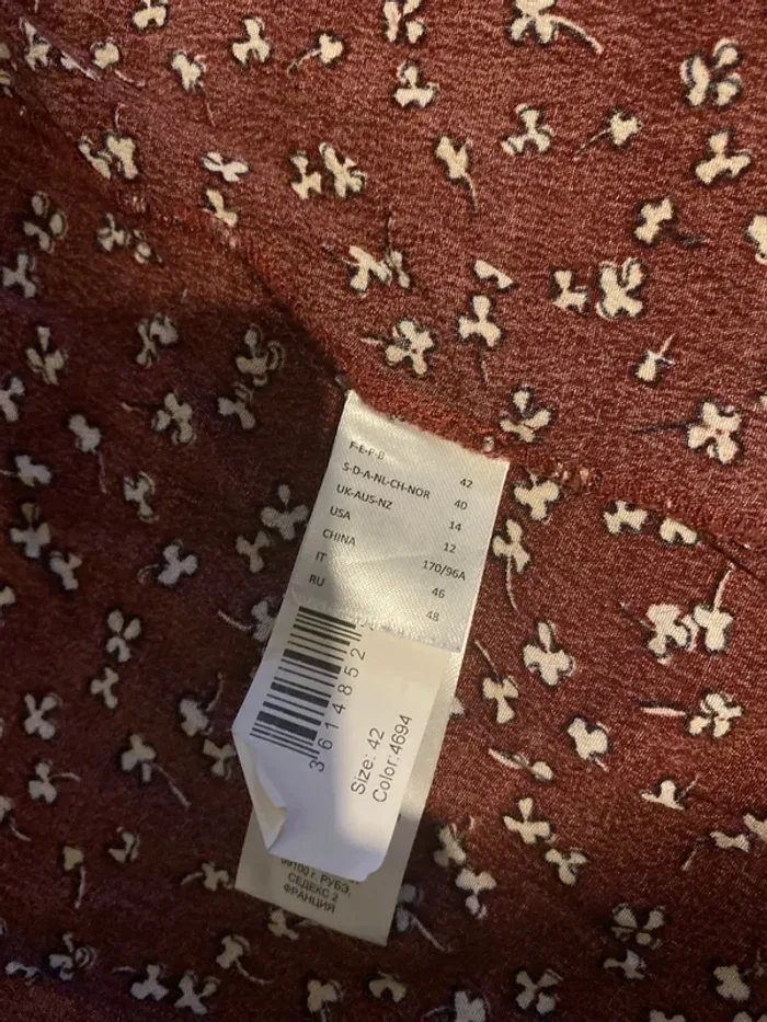 Chemisier bordeaux taille 42 La Redoute - photo numéro 4