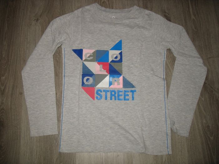 TEE SHIRT ML GRIS CLAIR GARÇON "OKAIDI" - 12 ANS - n°05