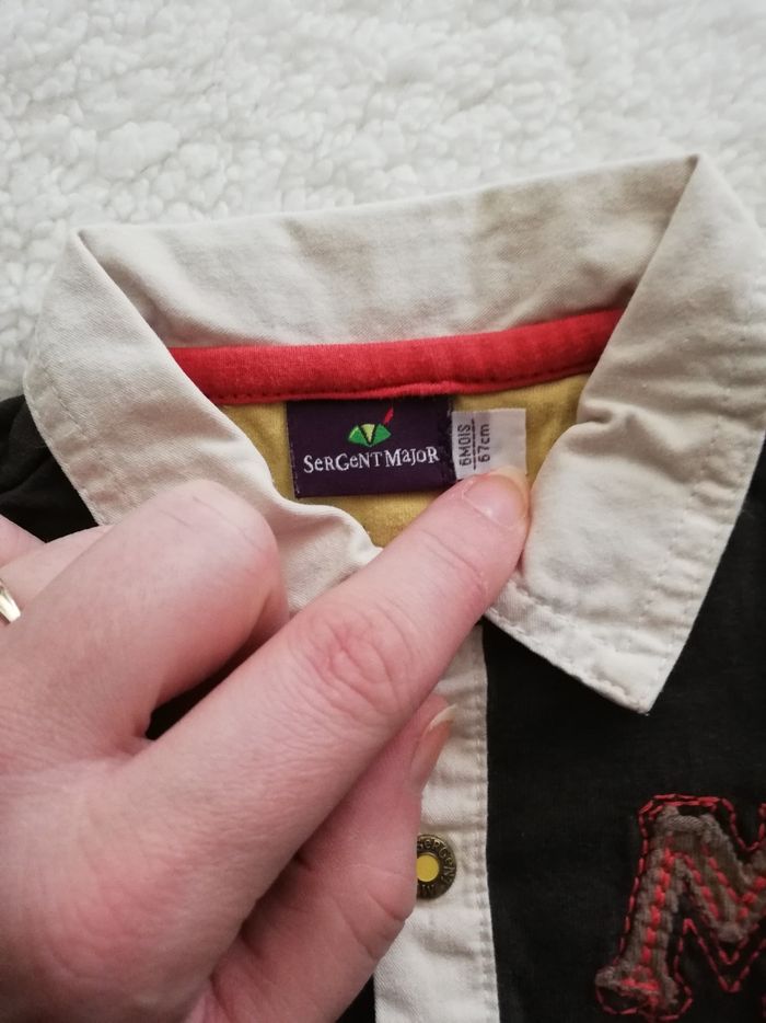 Polo manche longue garçon 6 mois sergent major - photo numéro 2