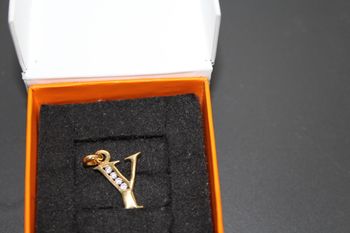 Pendentif plaqué or /oxydes de zirconium